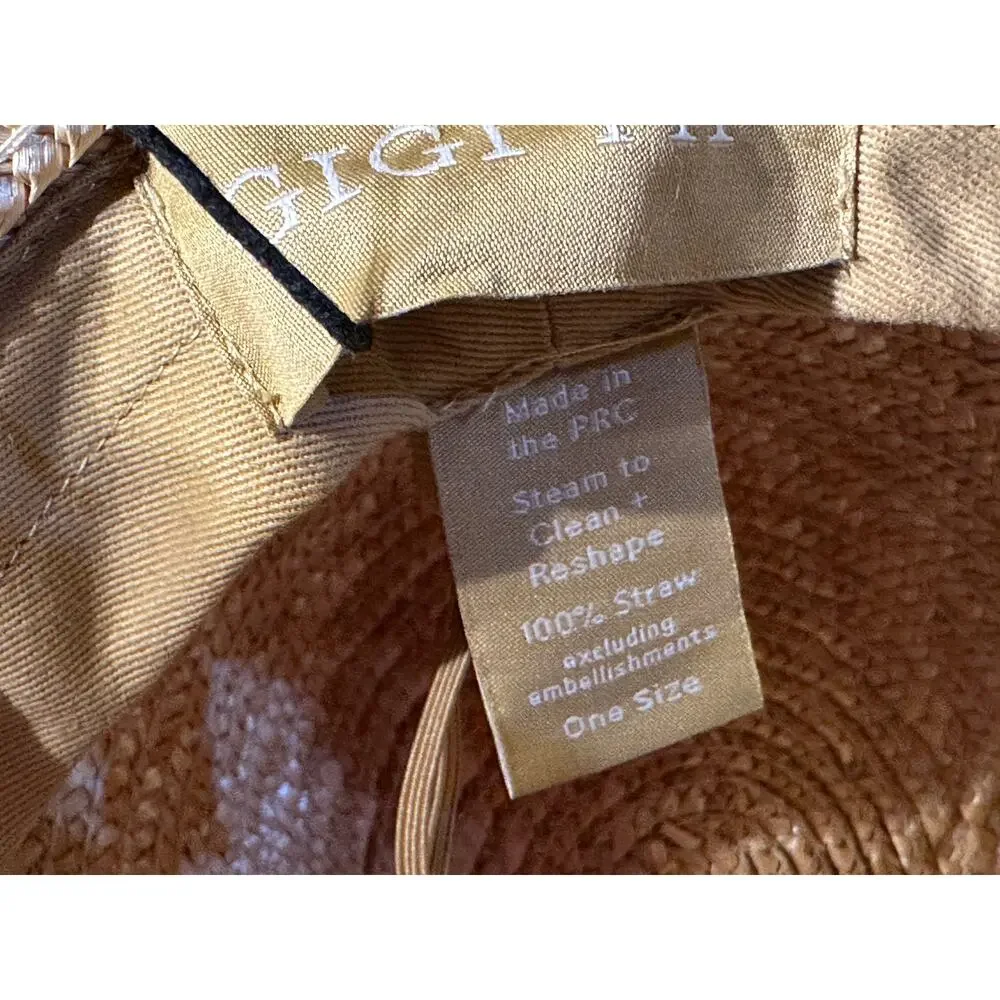 GiGi Straw Isla Fedora Hat NEW